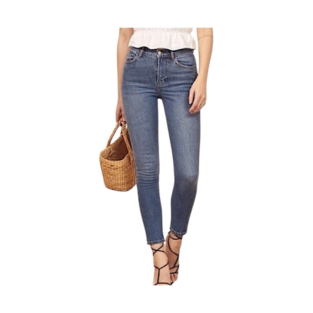 REFORMATION JEANS Jeans Women's Size 24 Blue High Rise Skinny Stretch Excellent